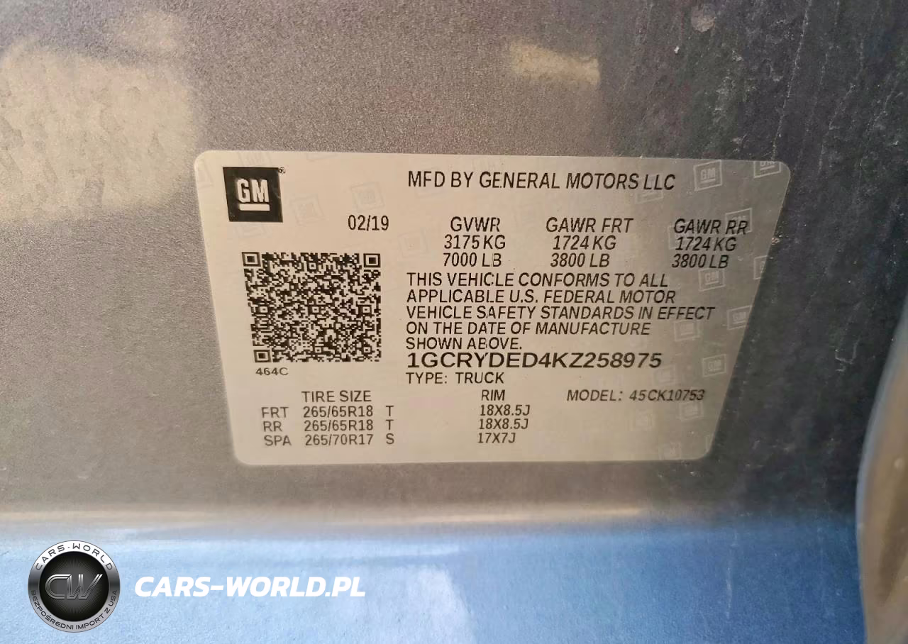 2019 Chevrolet Silverado K1500 Lt VIN:1GCRYDED4KZ258975 - 12