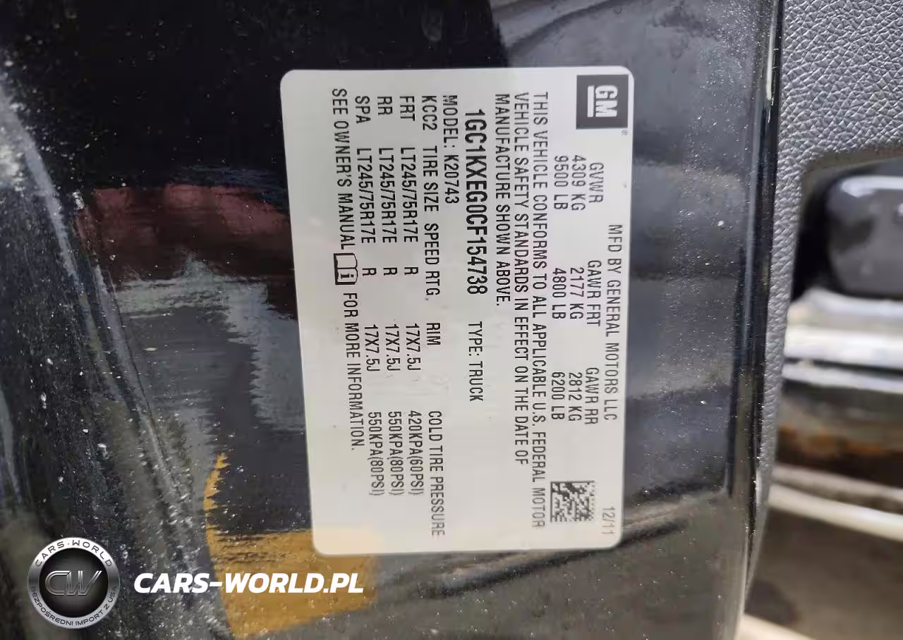 2012 Chev Silverado K2500 Heavy Duty Lt VIN:1GC1KXEG0CF154738 - 12