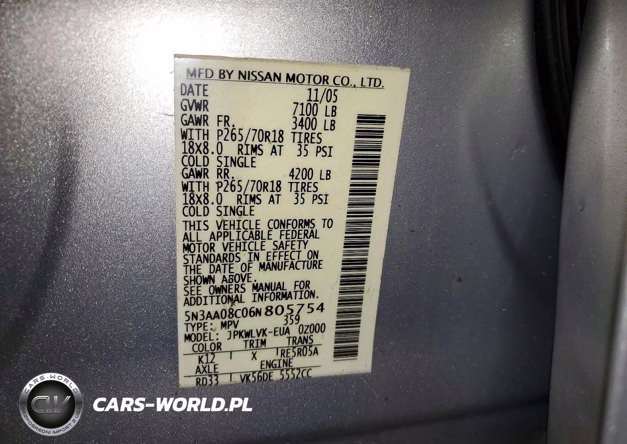 2006 Infiniti Qx56 Base VIN:5N3AA08C06N805754 - 13