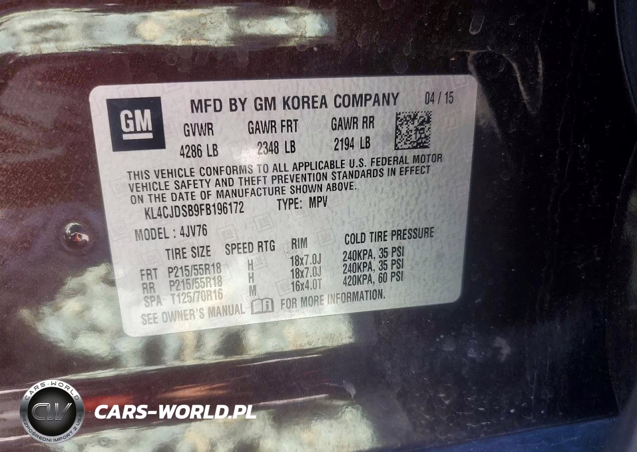2015 Buick Encore Premium VIN:KL4CJDSB9FB196172 - 12