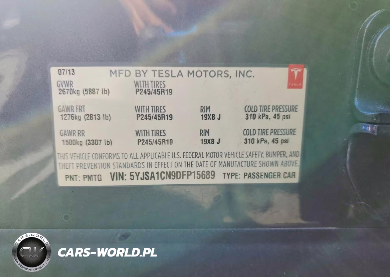 2013 Tesla Model S VIN:5YJSA1CN9DFP15689 - 12