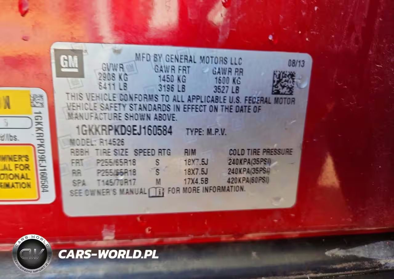 2014 GMC Acadia Sle VIN:1GKKRPKD9EJ160584 - 13