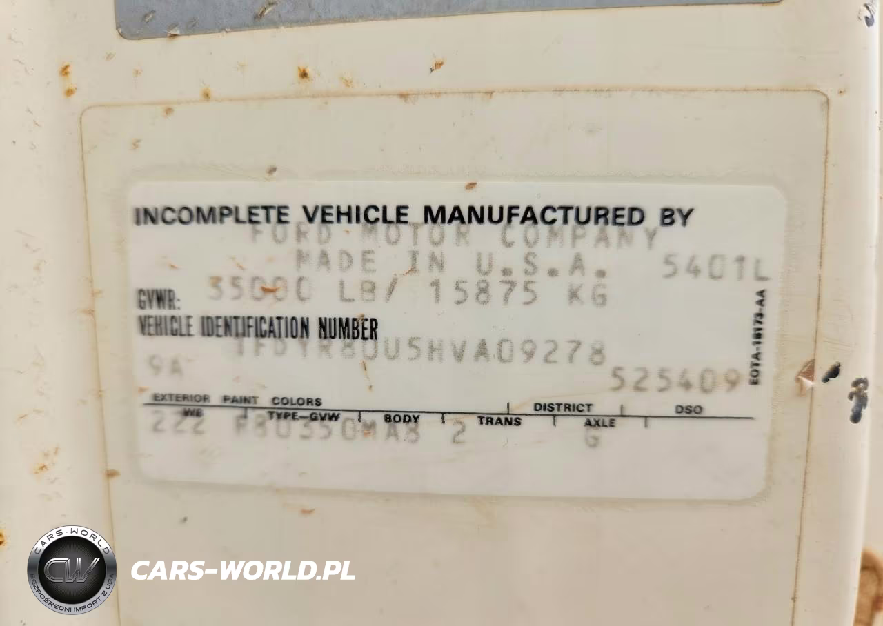 1992 Ford F700 Flatbed Truck VIN:1FDYR80U5HVA09278 - 10