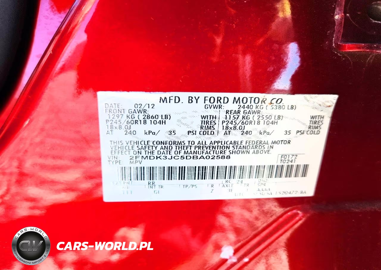 2013 Ford Edge Sel VIN:2FMDK3JC5DBA02588 - 14