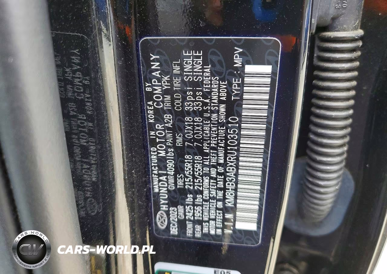 2024 Hyundai Kona Sel VIN:KM8HB3ABXRU103510 - 12
