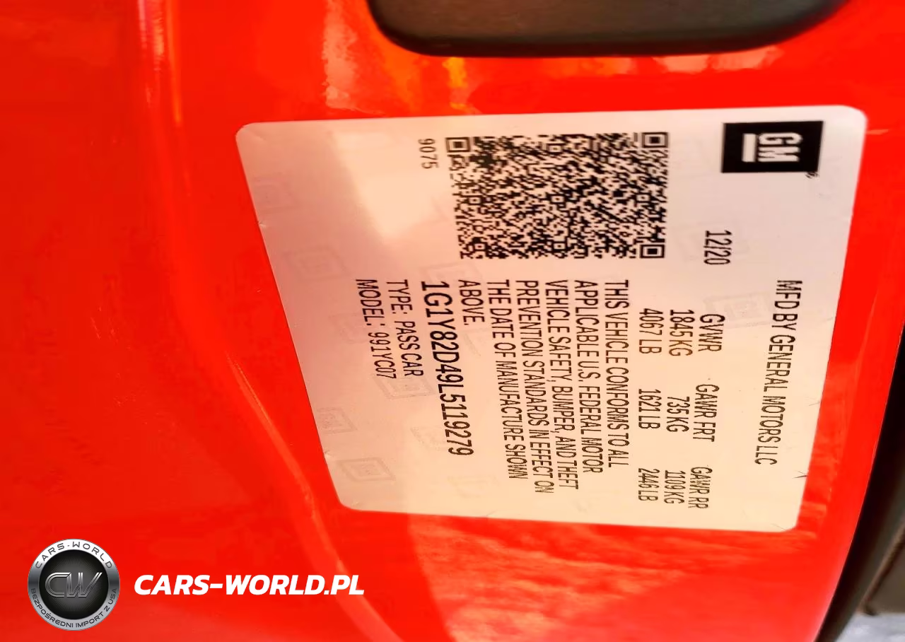 2020 Chevrolet Corvette Stingray 3Lt VIN:1G1Y82D49L5119279 - 13
