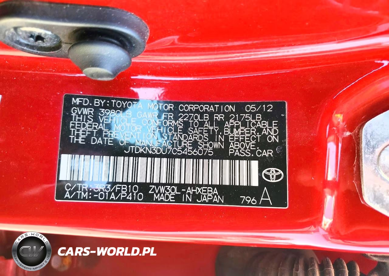 2012 Toyota Prius Three VIN:JTDKN3DU7C5456075 - 12