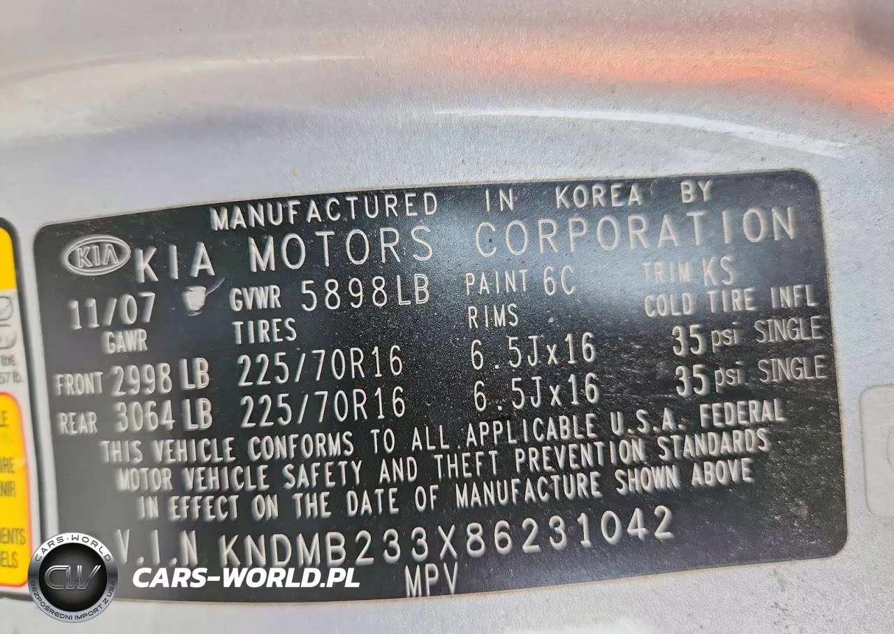 2008 Kia Sedona Lx VIN:KNDMB233X86231042 - 13