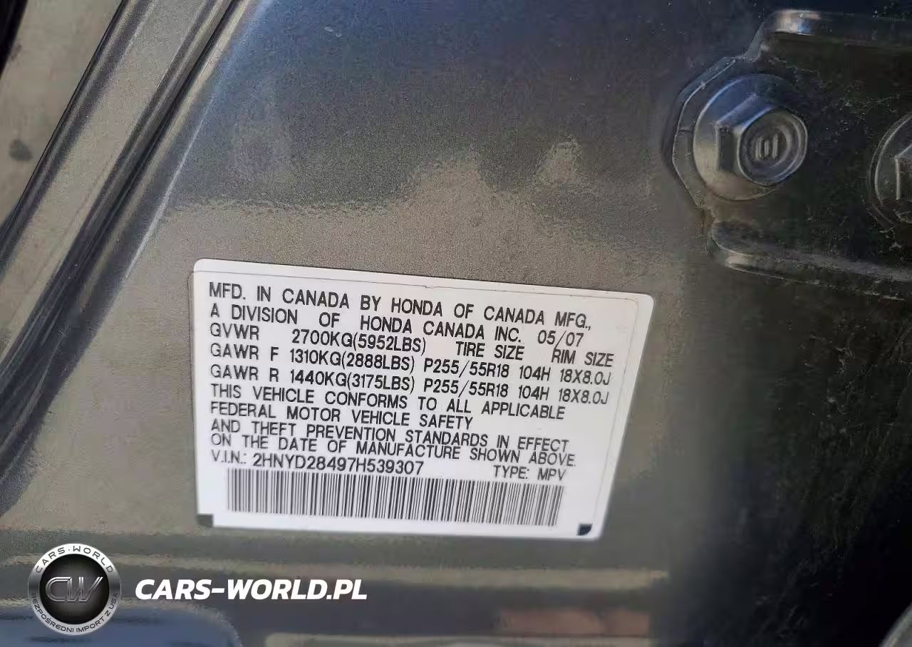 2007 Acura Mdx Technology VIN:2HNYD28497H539307 - 13