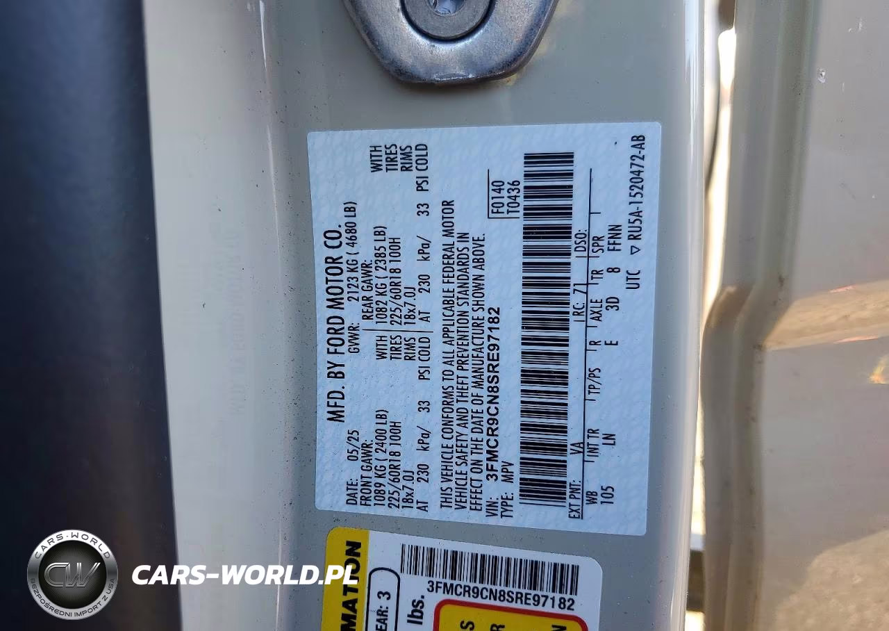 2025 Ford Bronco Sport Outer Banks VIN:3FMCR9CN8SRE97182 - 13