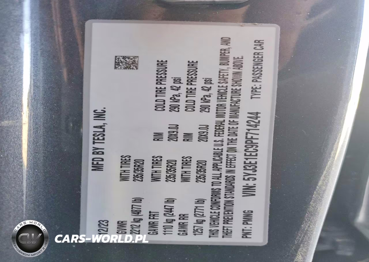 2023 Tesla Model 3 VIN:5YJ3E1EC9PF714244 - 13