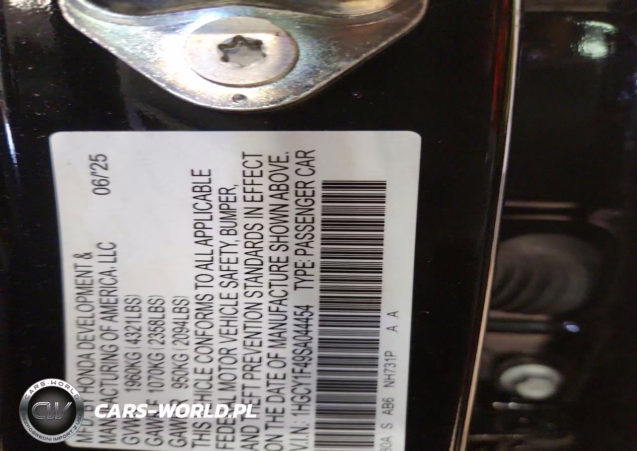 2025 Honda Accord Se VIN:1HGCY1F49SA044454 - 12