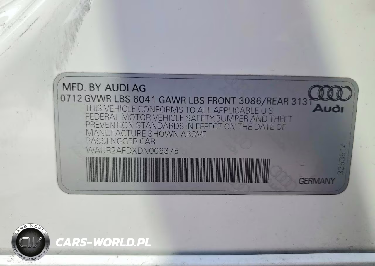 2013 Audi A8 L Quattro VIN:WAUR2AFDXDN009375 - 13