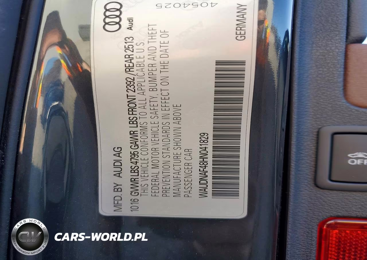 2017 Audi A4 Premium VIN:WAUDNAF48HN041829 - 13