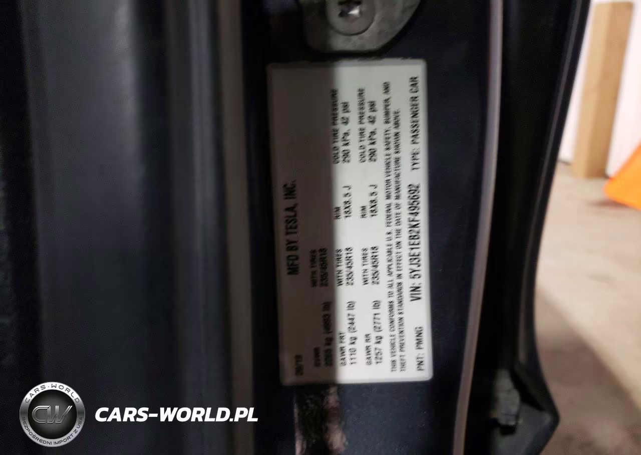 2019 Tesla Model 3 VIN:5YJ3E1EB2KF495692 - 12