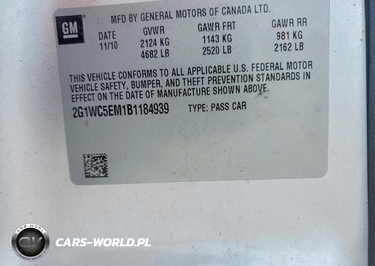 2011 Chevrolet Impala Ltz VIN:2G1WC5EM1B1184939 - 12