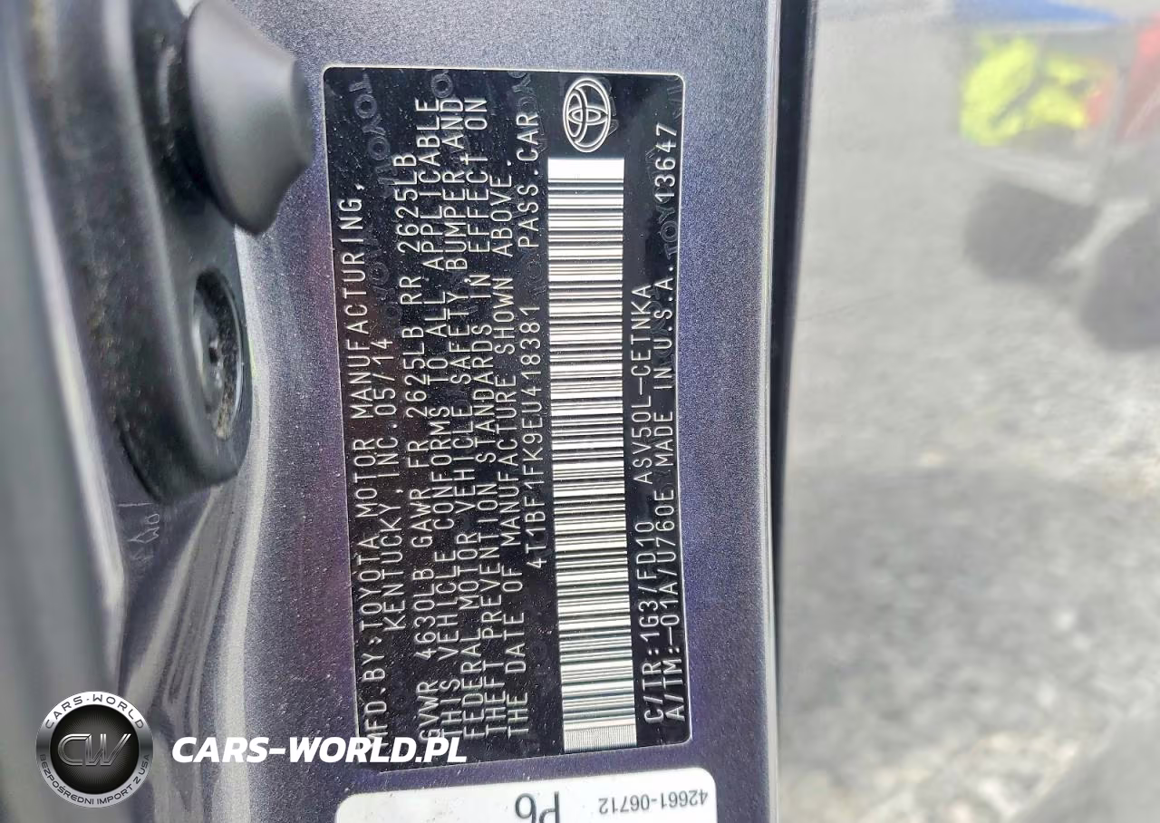 2014 Toyota Camry Le VIN:4T1BF1FK9EU418381 - 13