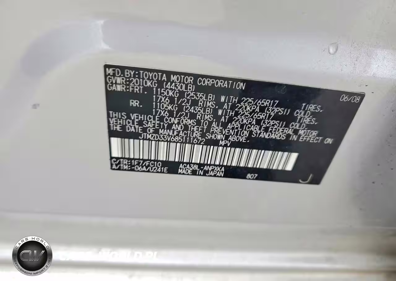 2008 Toyota Rav4 Base VIN:JTMZD33V685111672 - 13