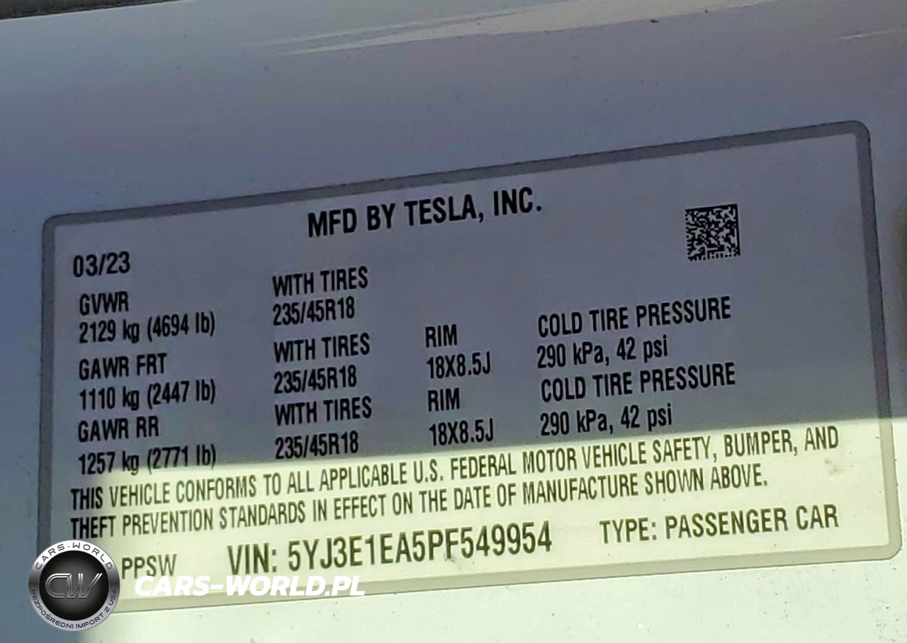 2023 Tesla Model 3 VIN:5YJ3E1EA5PF549954 - 13