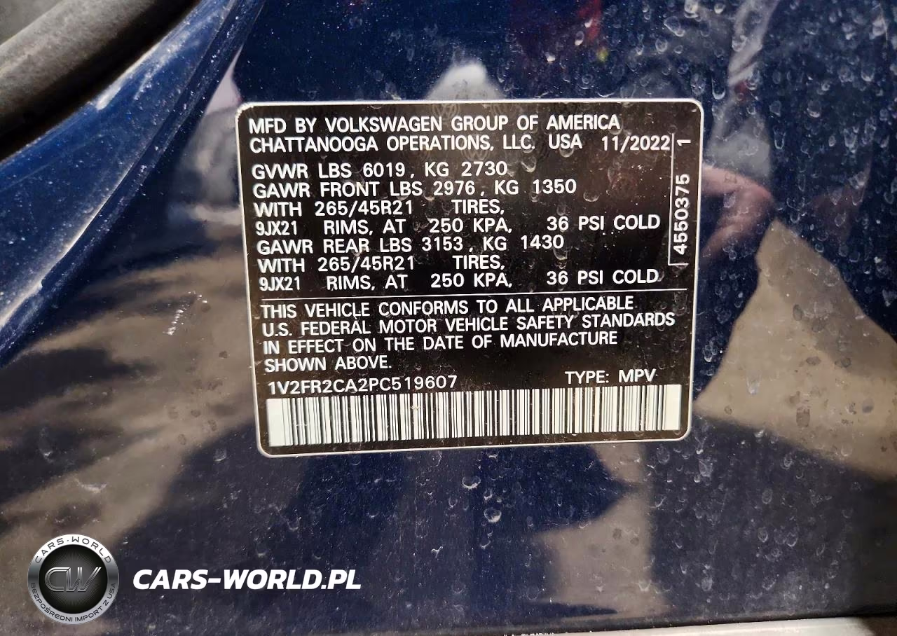 2023 Volkswagen Atlas Sel Premium R-Line VIN:1V2FR2CA2PC519607 - 14