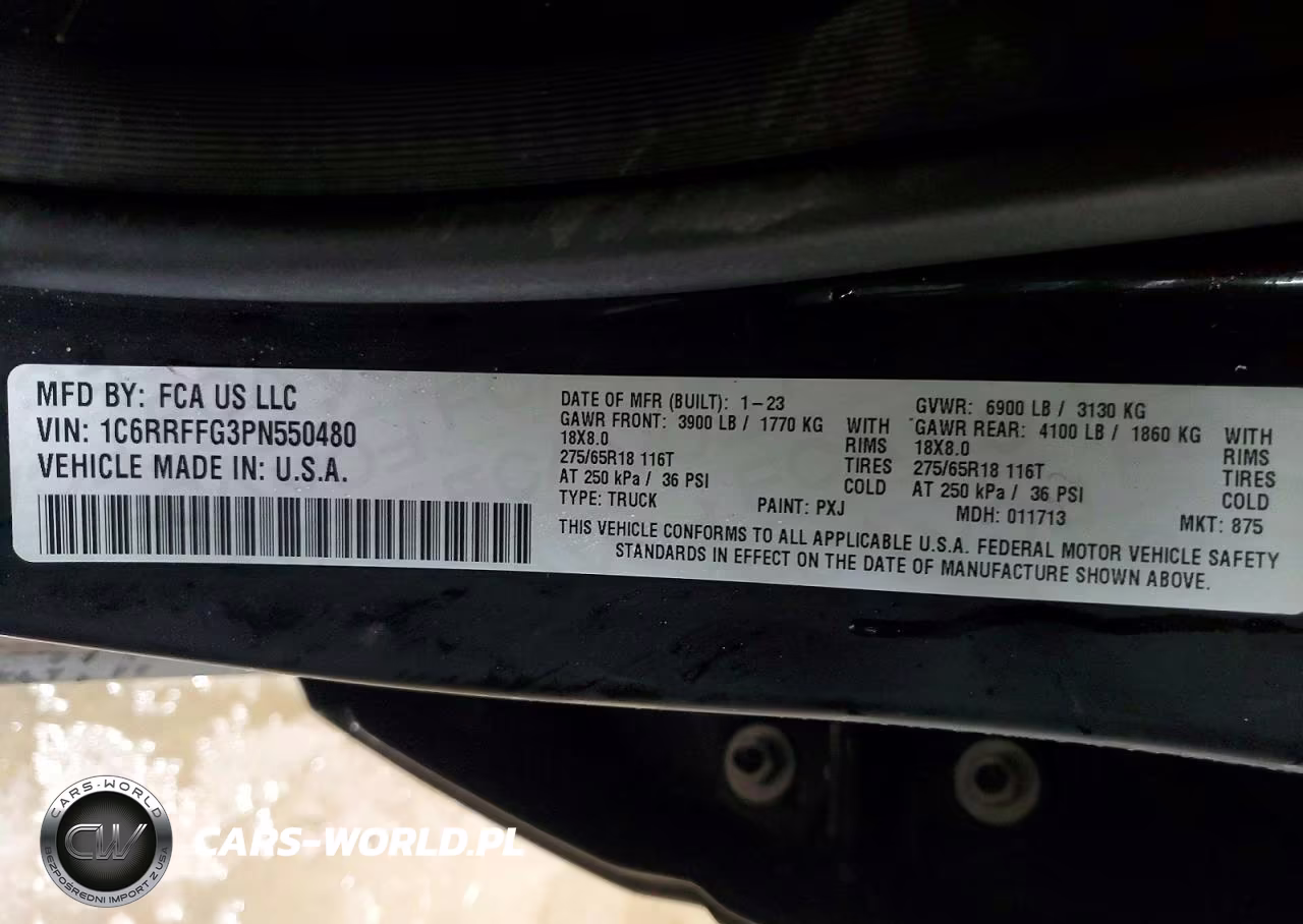 2023 Ram 1500 Big Horn VIN:1C6RRFFG3PN550480 - 12