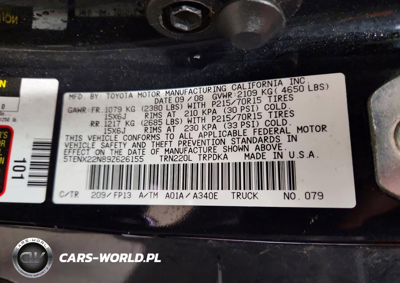2009 Toyota Tacoma Base VIN:5TENX22N89Z626155 - 12