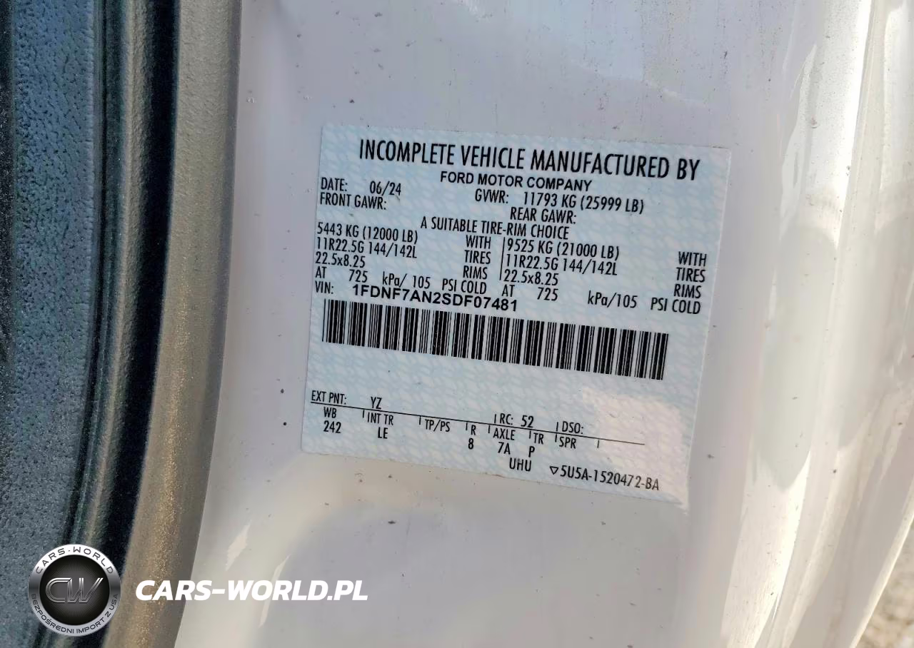2025 Ford F750 Super Duty Flatbed Truck VIN:1FDNF7AN2SDF07481 - 12