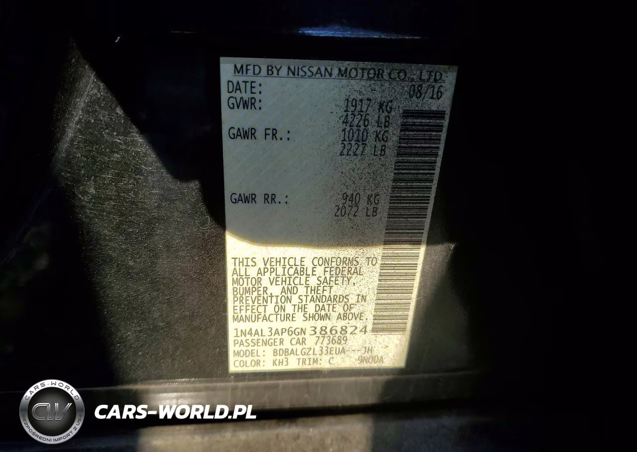 2016 Nissan Altima 2.5 S VIN:1N4AL3AP6GN386824 - 13