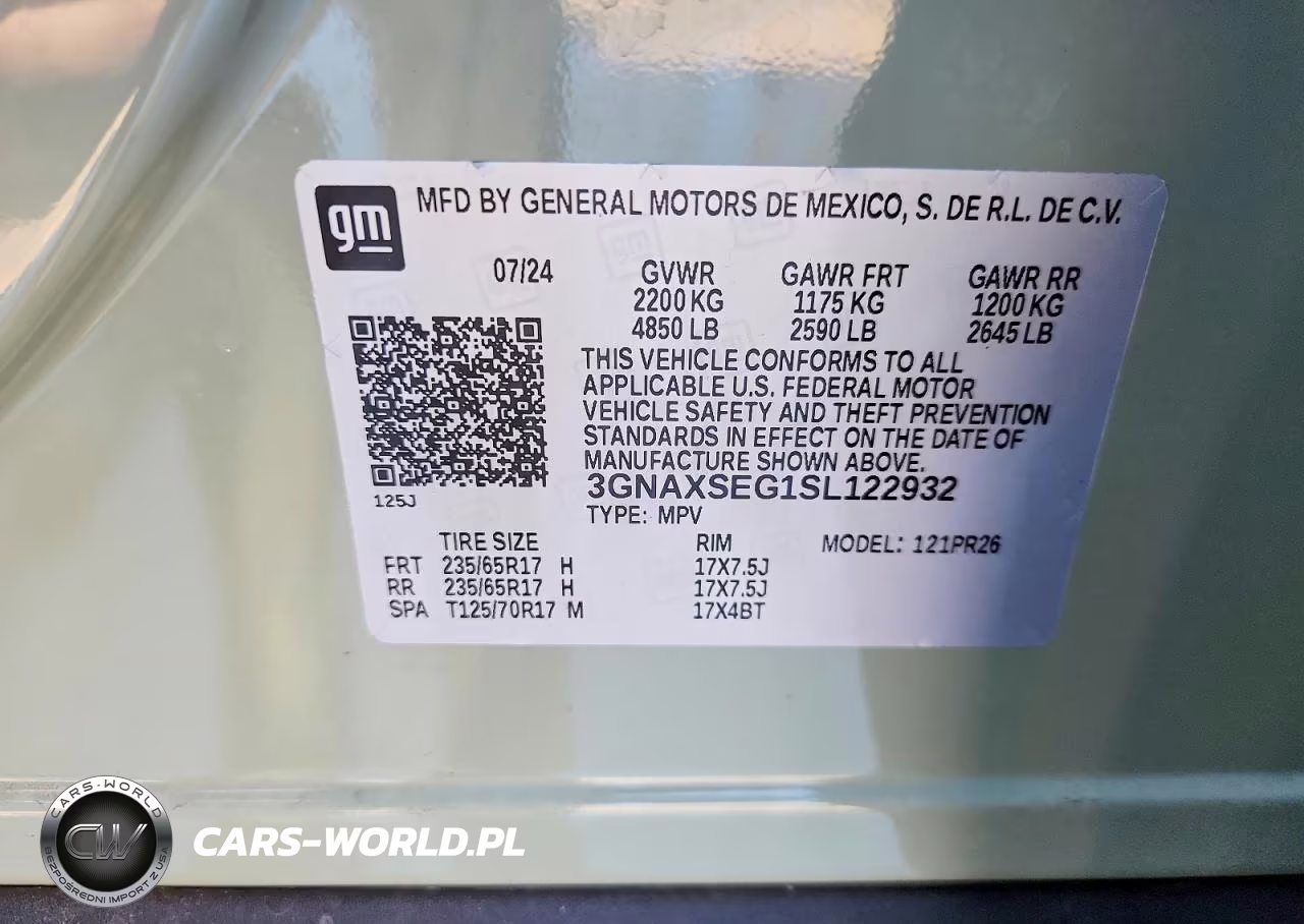 2025 Chevrolet Equinox Activ VIN:3GNAXSEG1SL122932 - 14