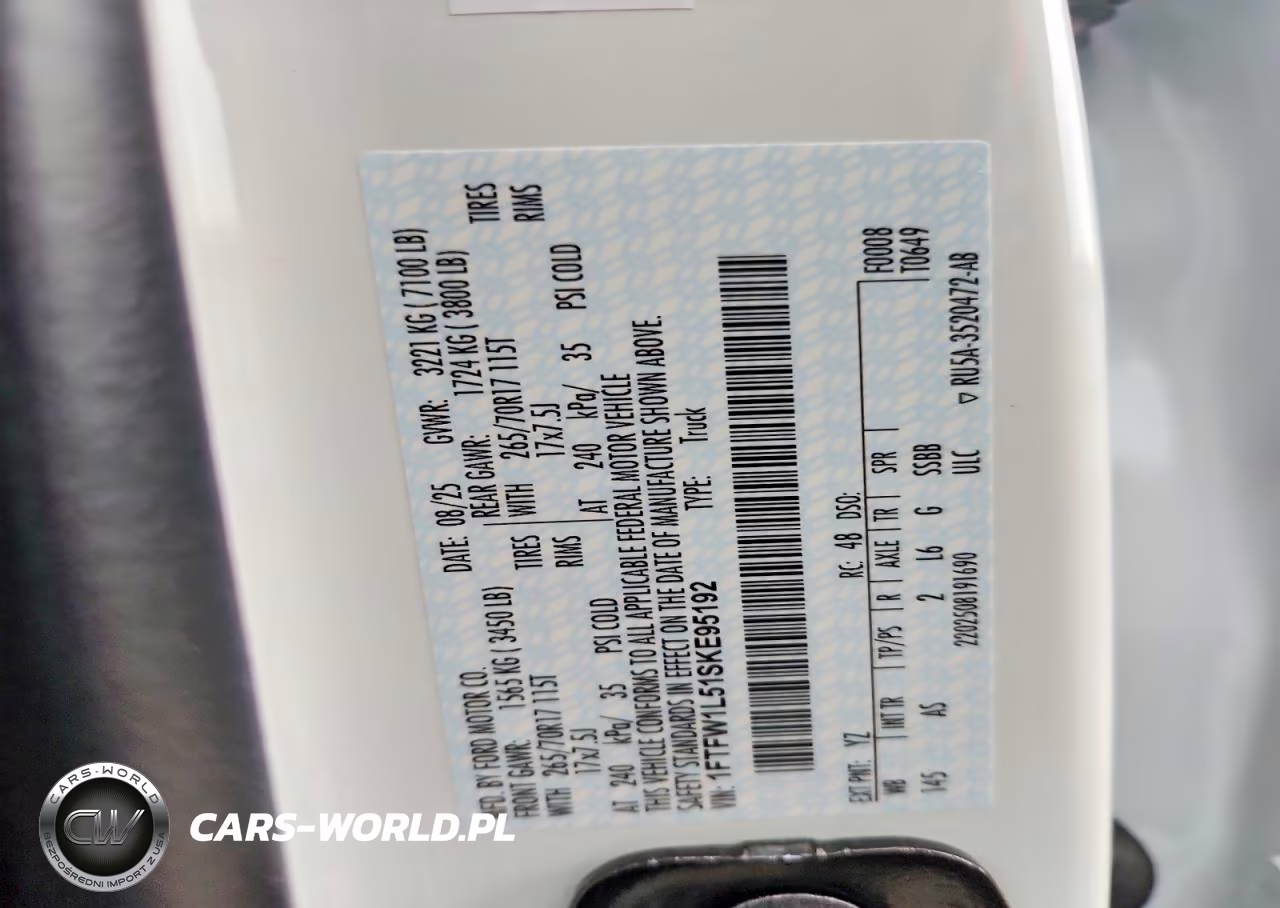 2025 Ford F150 Xl VIN:1FTFW1L51SKE95192 - 12