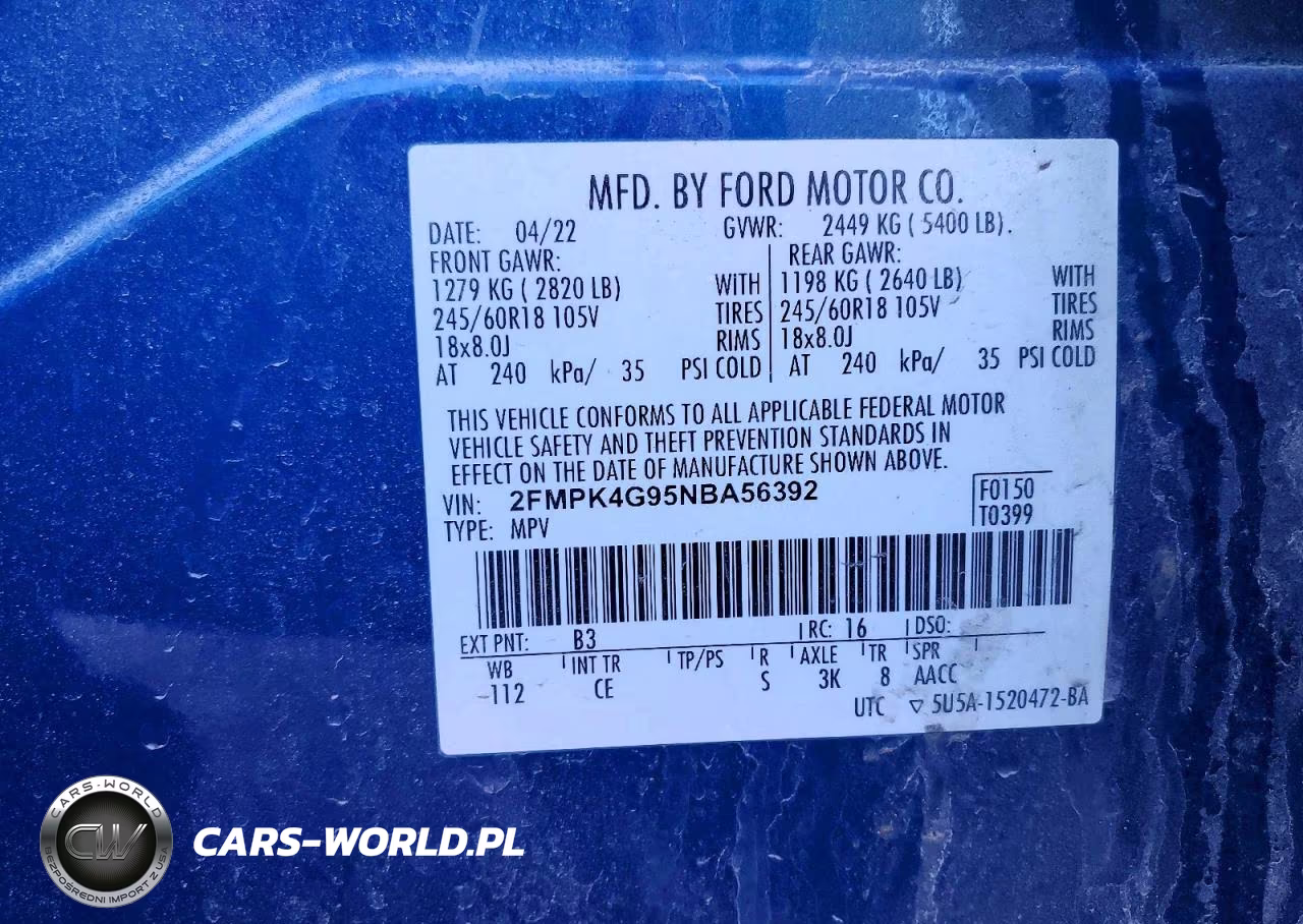 2022 Ford Edge Se VIN:2FMPK4G95NBA56392 - 13
