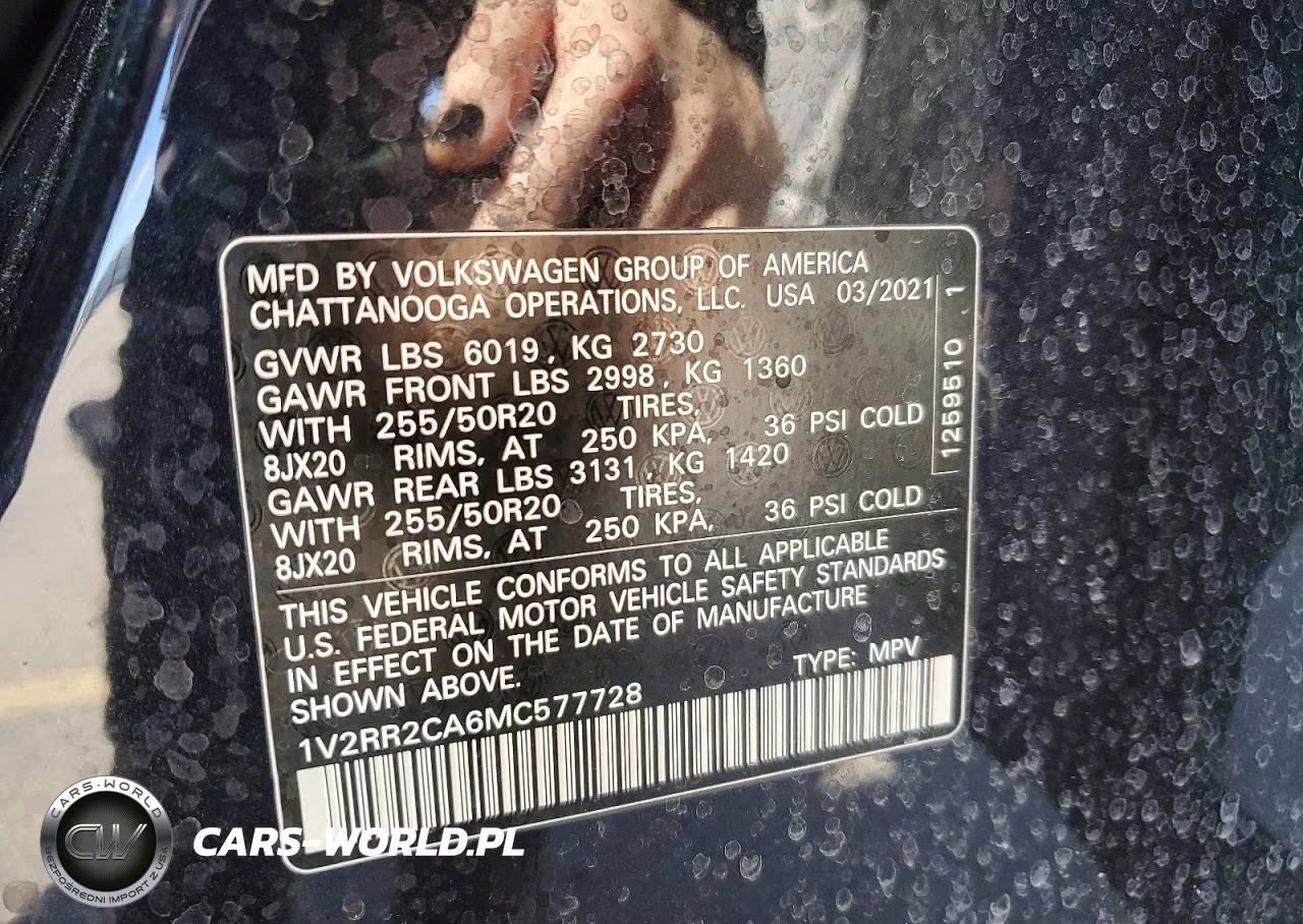 2021 Volkswagen Atlas Se VIN:1V2RR2CA6MC577728 - 13