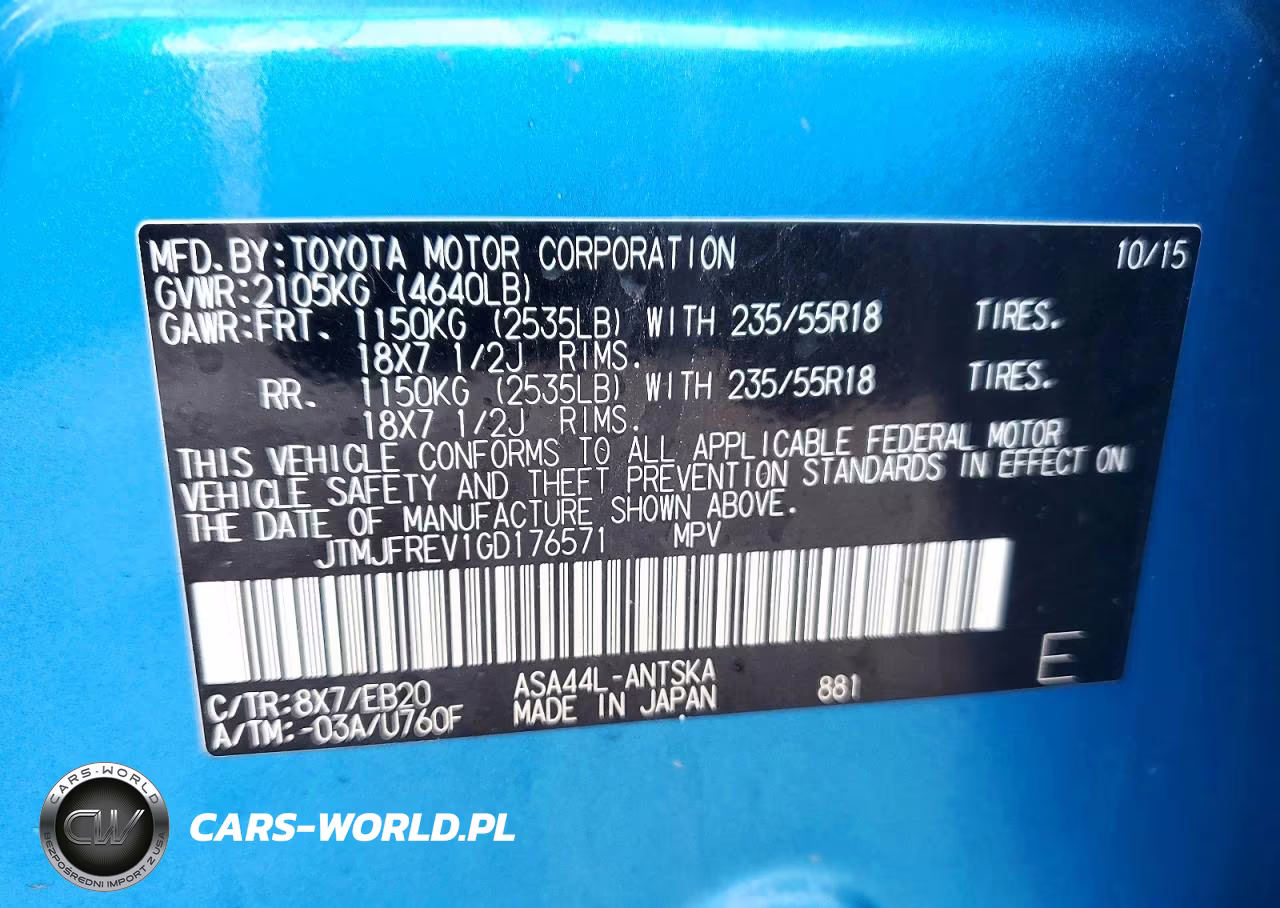 2016 Toyota Rav4 Se VIN:JTMJFREV1GD176571 - 13