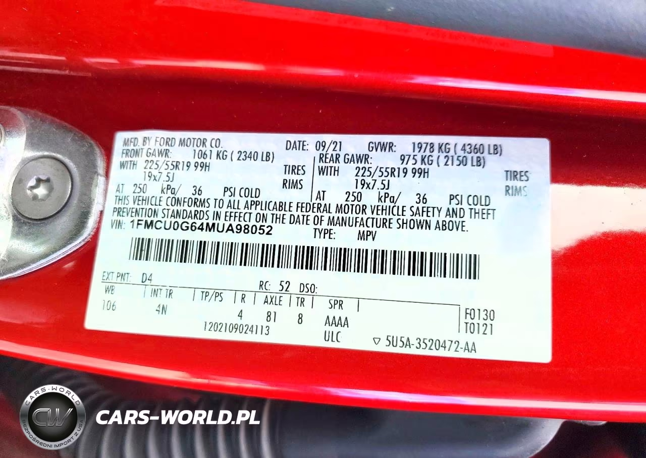 2021 Ford Escape Se VIN:1FMCU0G64MUA98052 - 13