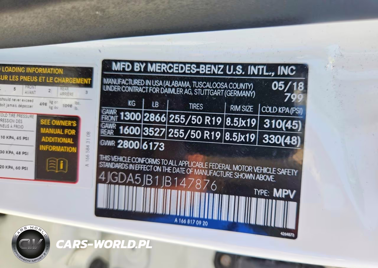 2018 Mercedes-Benz Gle 350 VIN:4JGDA5JB1JB147876 - 13