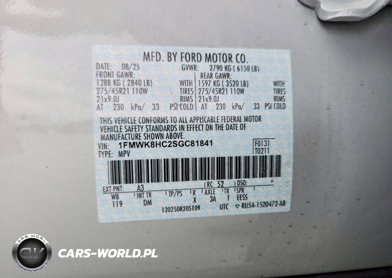 2025 Ford Explorer Platinum VIN:1FMWK8HC2SGC81841 - 14