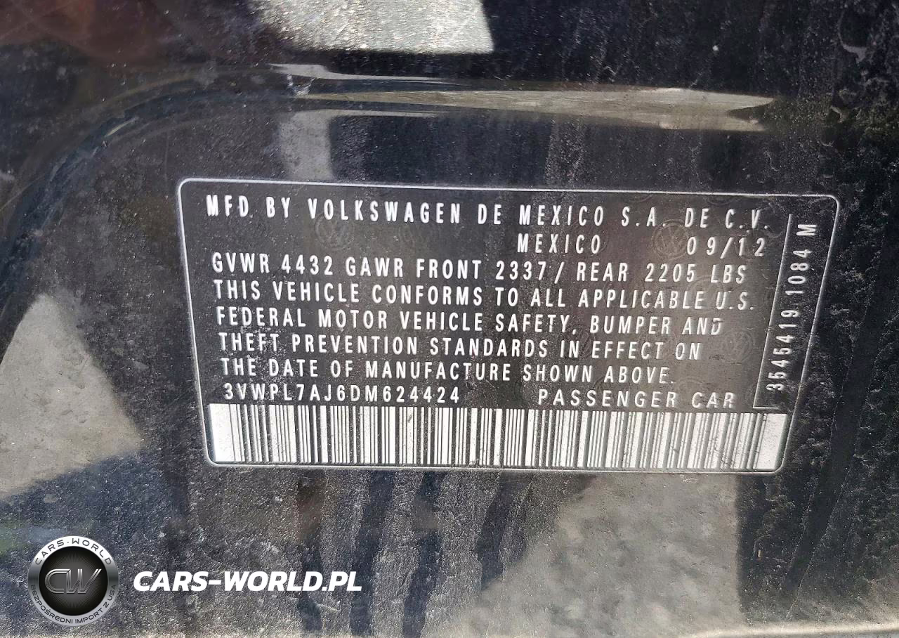 2013 Volkswagen Jetta Tdi VIN:3VWPL7AJ6DM624424 - 12