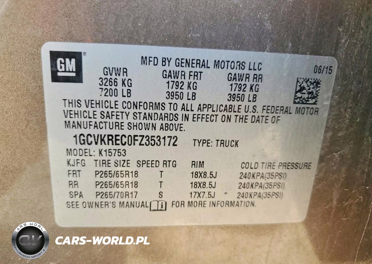 2015 Chevrolet Silverado K1500 Lt VIN:1GCVKREC0FZ353172 - 12