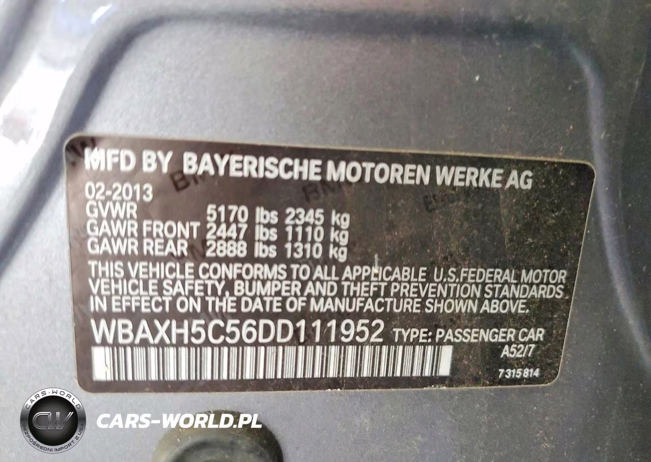 2013 BMW 528 Xi VIN:WBAXH5C56DD111952 - 12