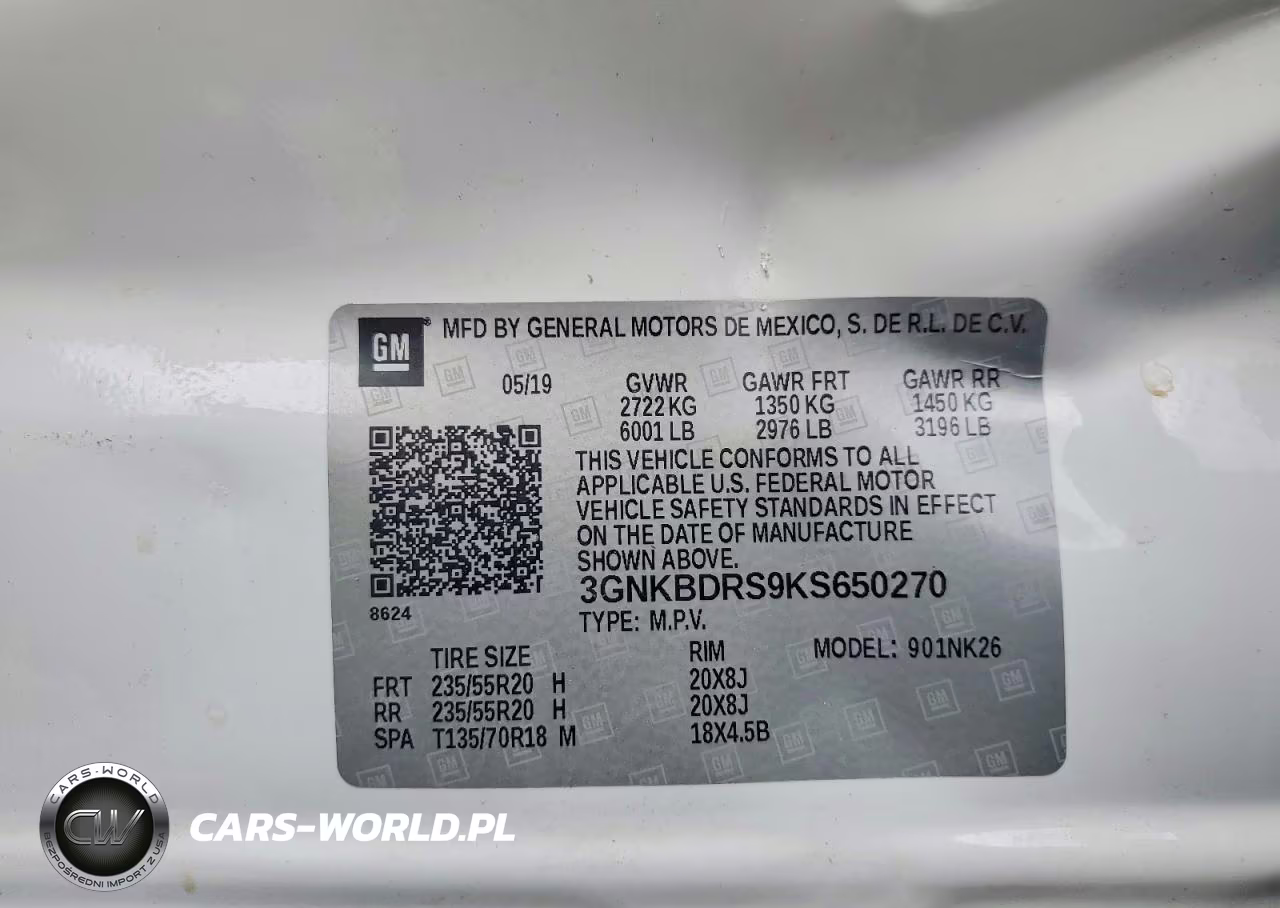 2019 Chevrolet Blazer 3Lt VIN:3GNKBDRS9KS650270 - 13