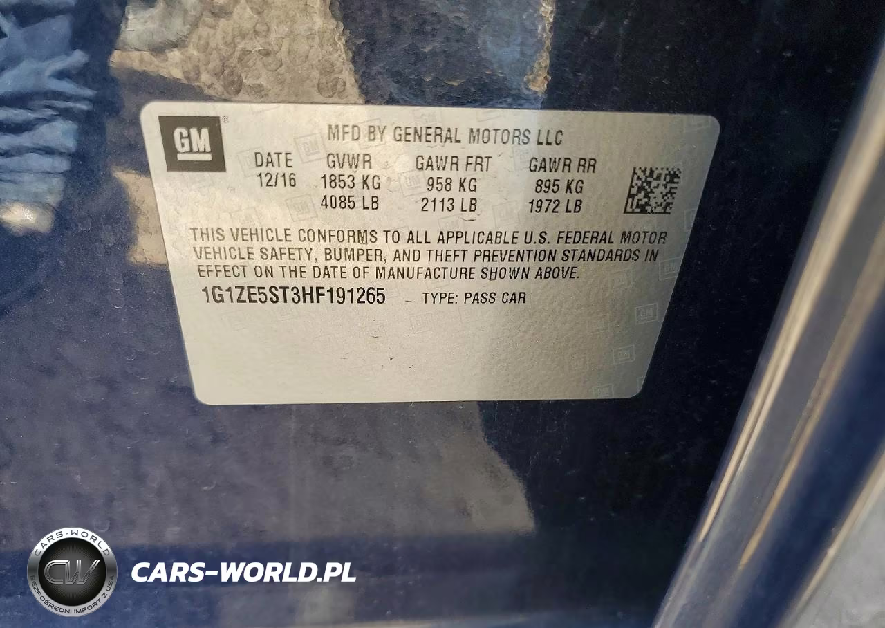2017 Chevrolet Malibu Lt VIN:1G1ZE5ST3HF191265 - 12
