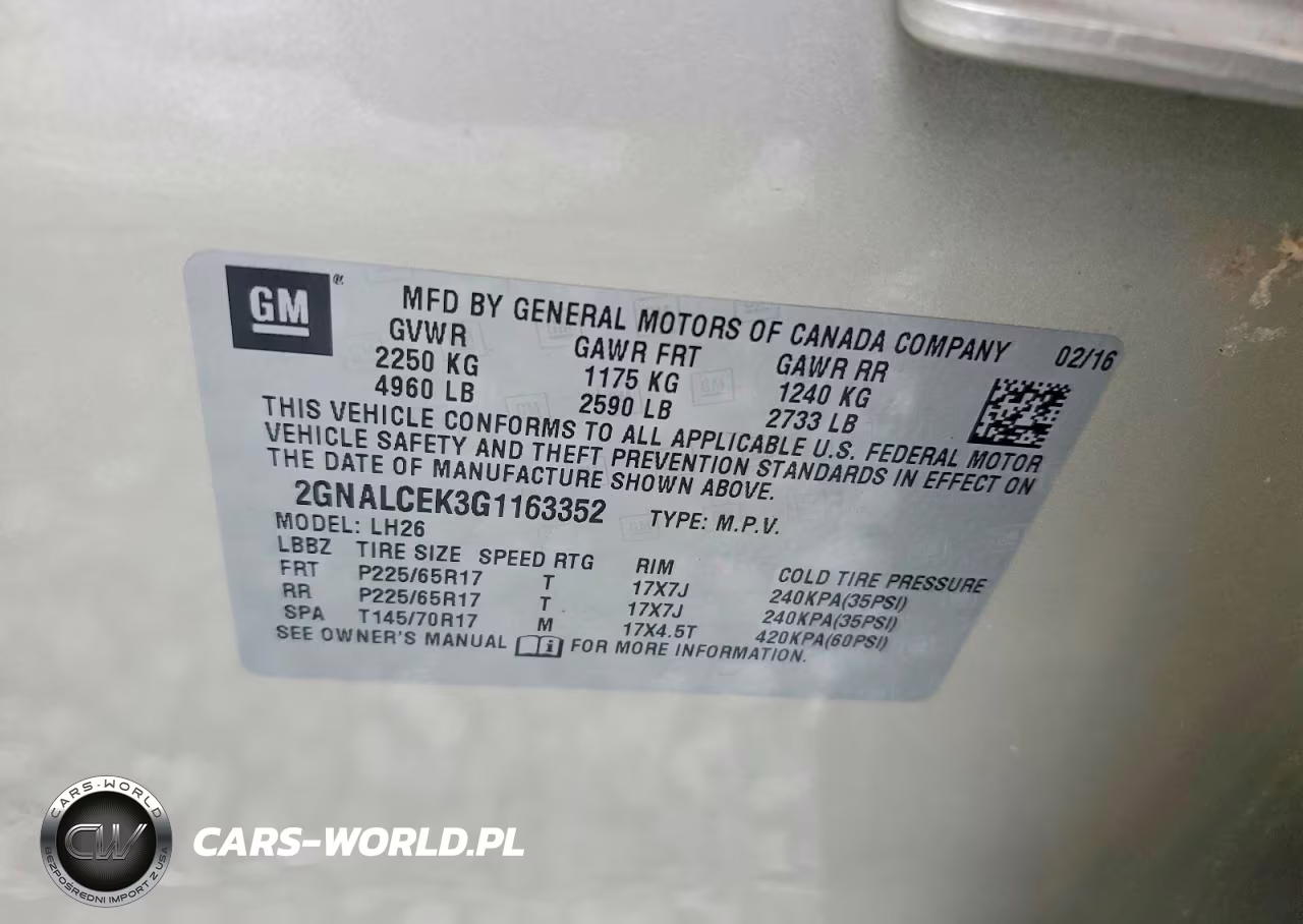 2016 Chevrolet Equinox Lt VIN:2GNALCEK3G1163352 - 13