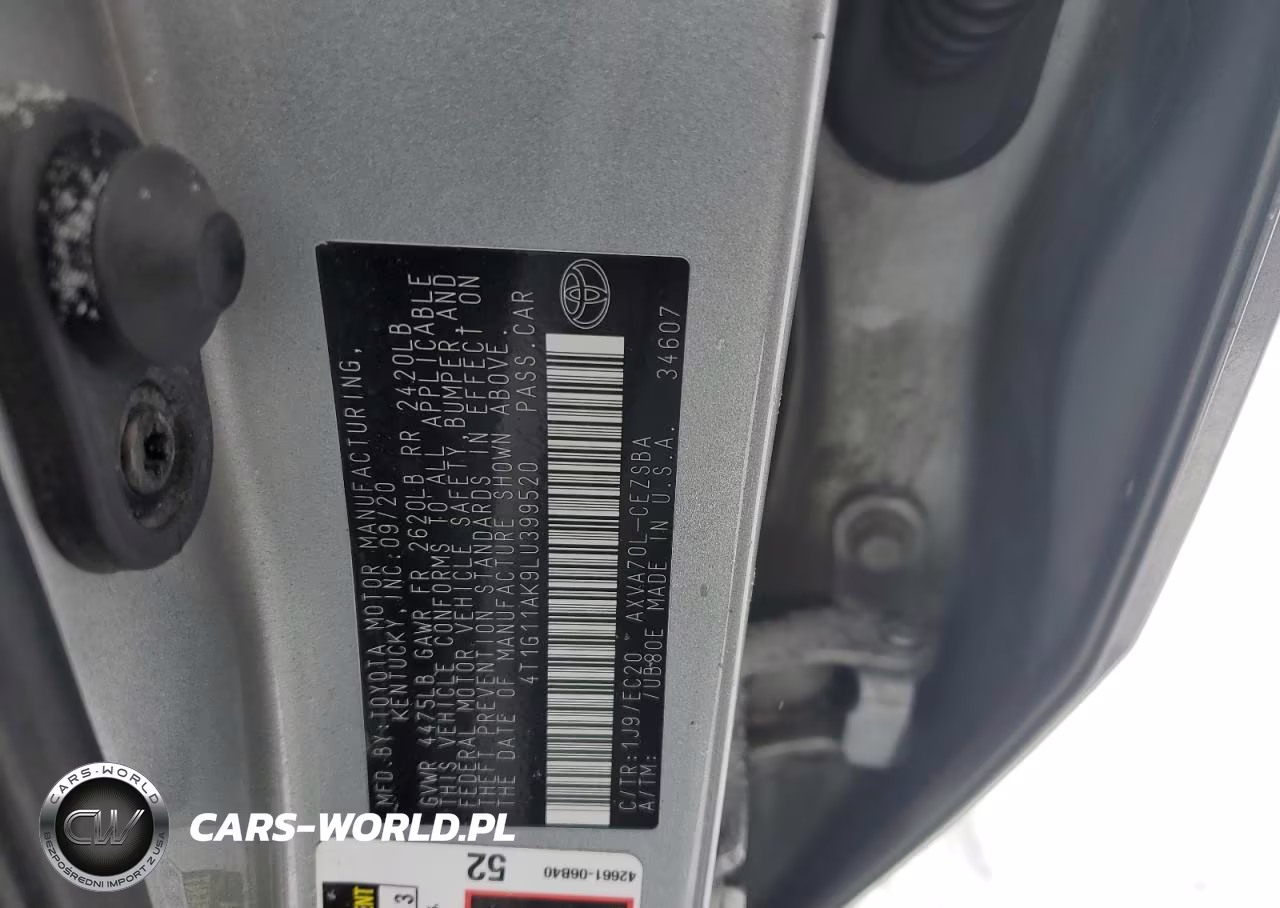 2020 Toyota Camry Se VIN:4T1G11AK9LU399520 - 13