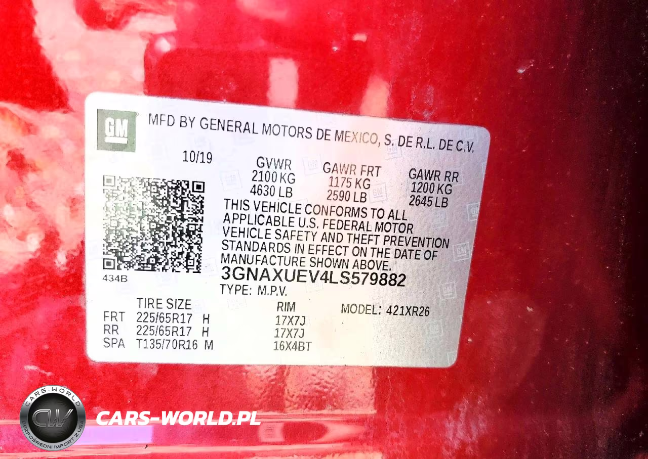 2020 Chevrolet Equinox Lt VIN:3GNAXUEV4LS579882 - 12