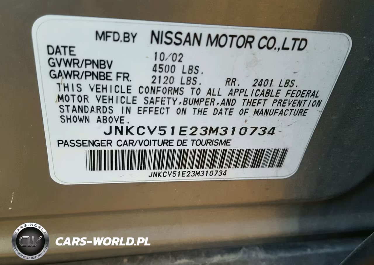 2003 Infiniti G35 VIN:JNKCV51E23M310734 - 10