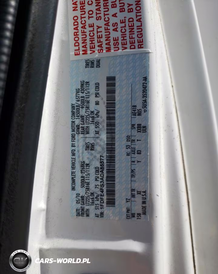 2010 Ford Econoline E450 Super Duty Cutaway Van VIN:1FDFE4FS3ADA85577 - 13