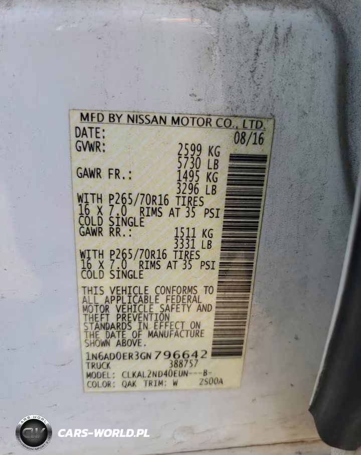 2016 Nissan Frontier S VIN:1N6AD0ER3GN796642 - 12