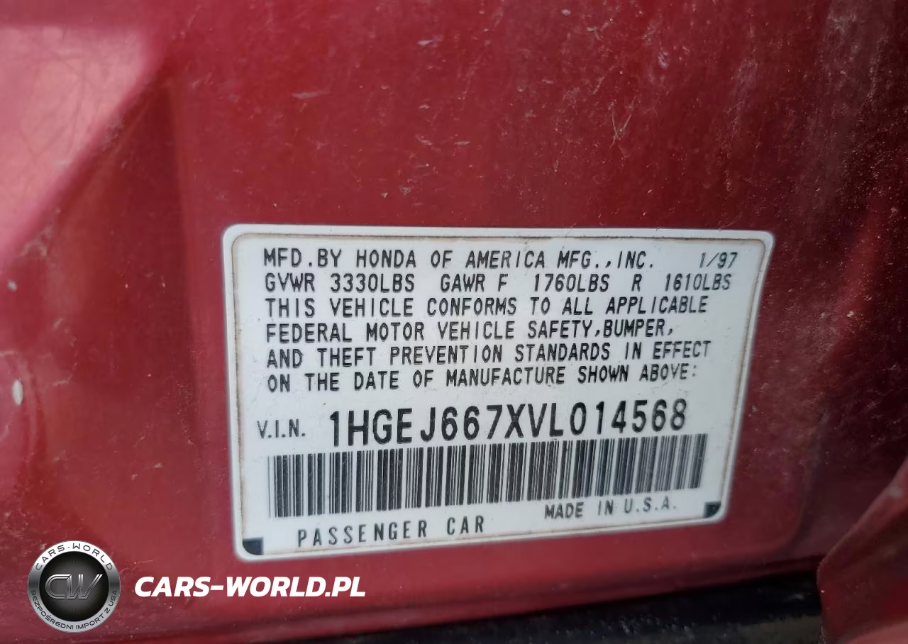 1997 Honda Civic Lx VIN:1HGEJ667XVL014568 - 12