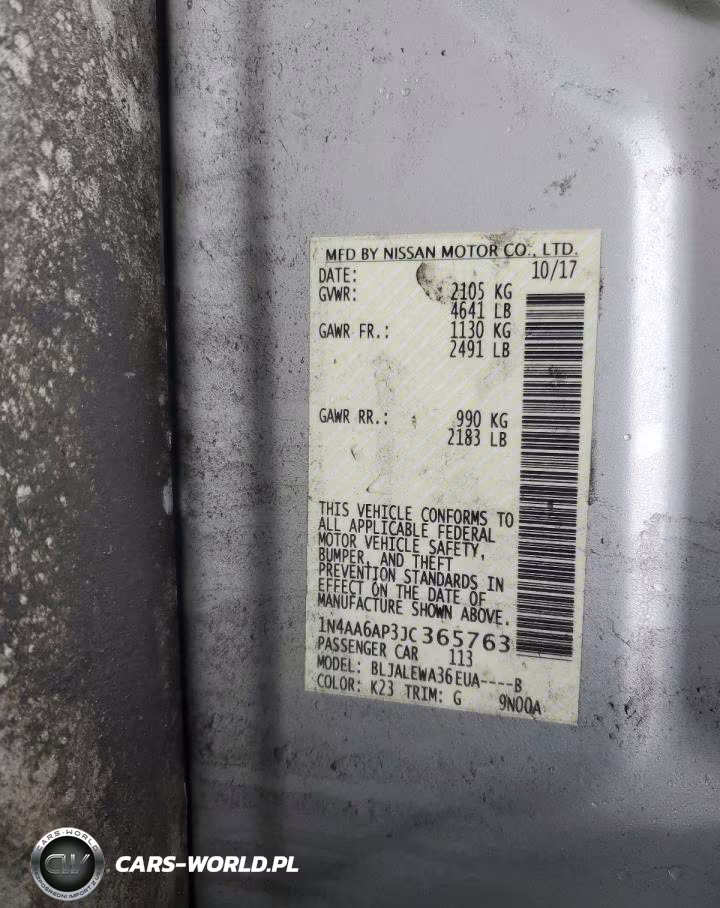 2018 Nissan Maxima 3.5S VIN:1N4AA6AP3JC365763 - 12