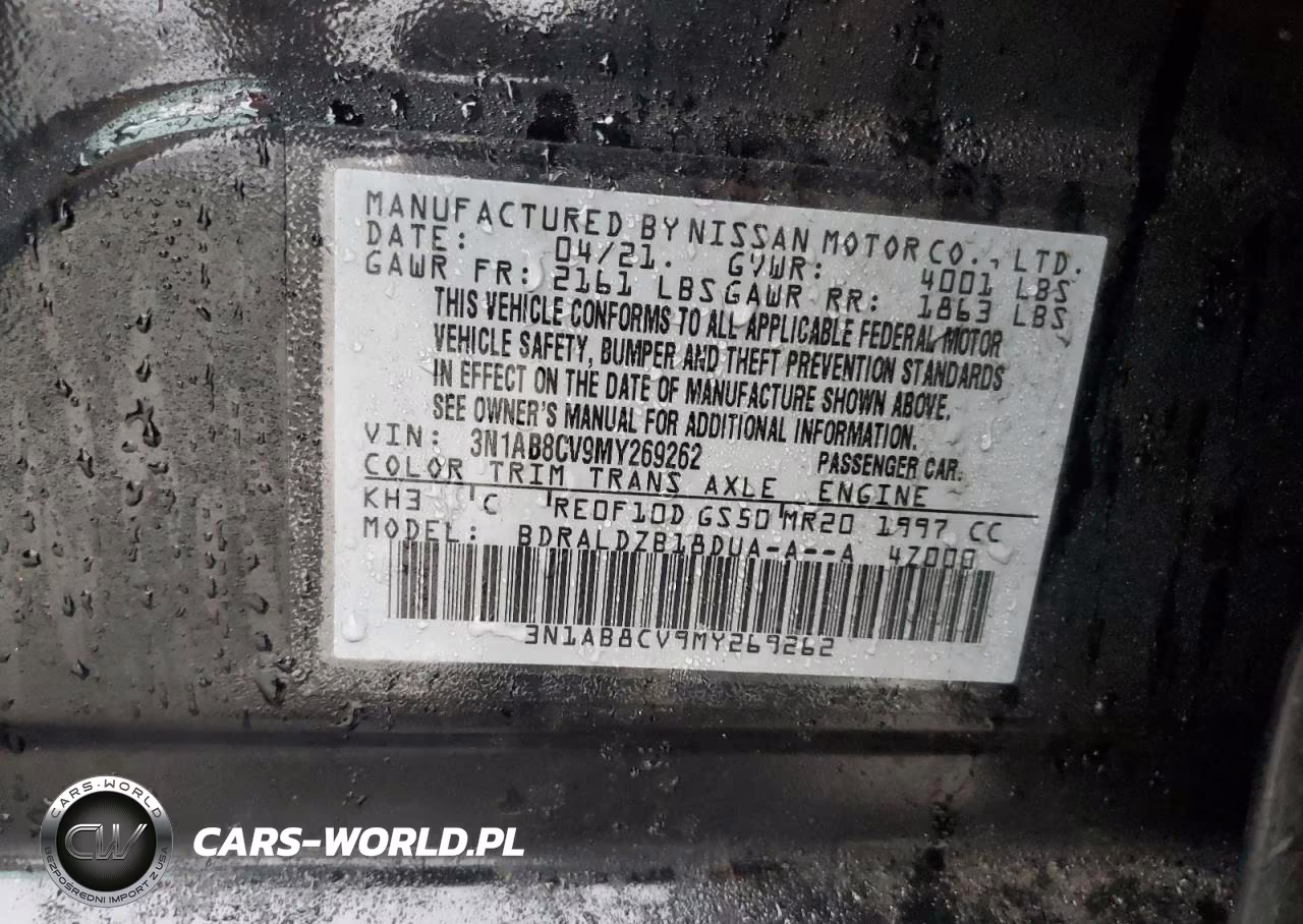 2021 Nissan Sentra Sv VIN:3N1AB8CV9MY269262 - 13